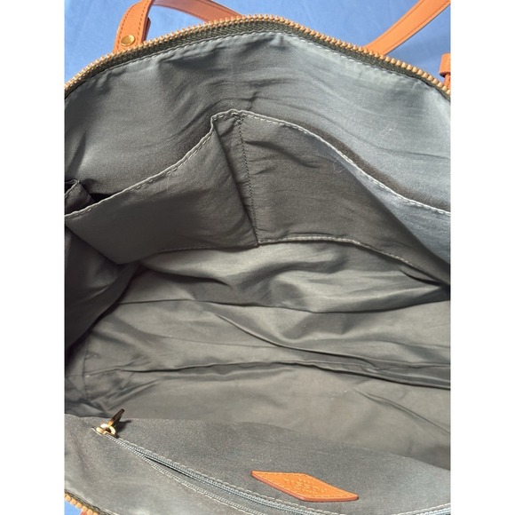 Fossil Women's Rachel Vibrant Tropical Leaf Print Coated Canvas Tote Handbag - Picture 6 of 11